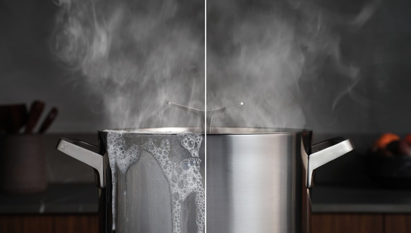 Med SenseBoil vs. utan SenseBoil